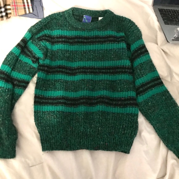 Vintage cropped green winter sweater - Picture 1 of 3